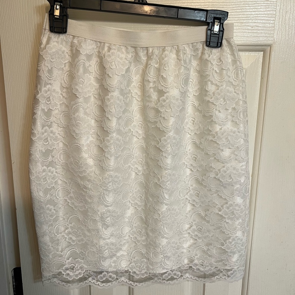 White lace slip